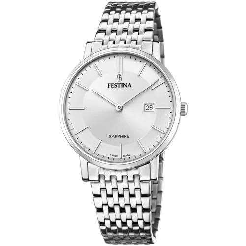 Limited offer: Festina Swiss Made Mens Watch with Steel Bracelet F20018/1 from 112.93 EUR to 112.93 EUR (save 0%)