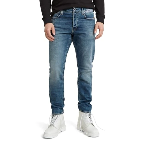 Offerta a tempo: G-STAR 3301 Regular Tapered Jeans, Jeans Uomo, Blu (Vintage Azure 51003-c052-a802), 35W / 32L - 35% da 109.95 € a 70.99 €