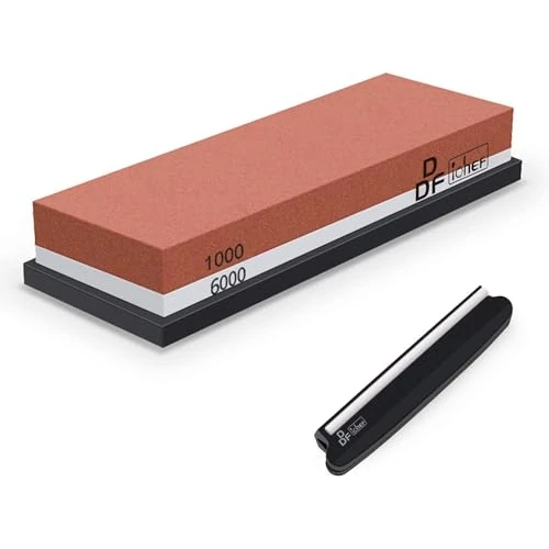 Limited-time offer: Sharpening Stone, DDF IohEF Whetstone grit 1000/6000, Professional 2-in-1 Double-Sided Knife Sharpener with Non-Slip Silicone Base and Angle Guide from 18.99 GBP to 15.41 GBP (save 19%)