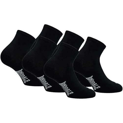 Oferta limitada: Lonsdale Quarter 6 Pares Calcetines, Algodón (Negro, 43-46) de 13.99 € a 11.19 € (ahorro 20%)