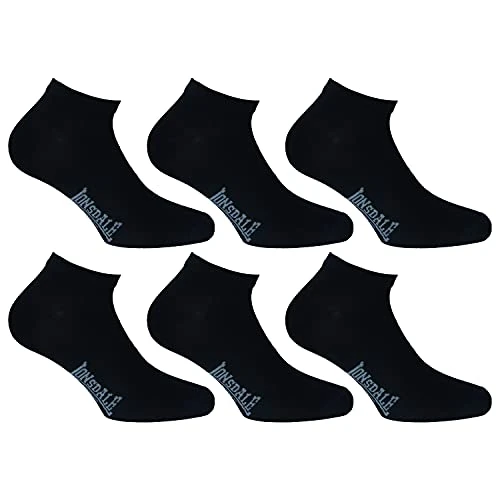 Lonsdale Sneaker 6 Pairs of socks, excellent quality of cotton (Black, 9-11)