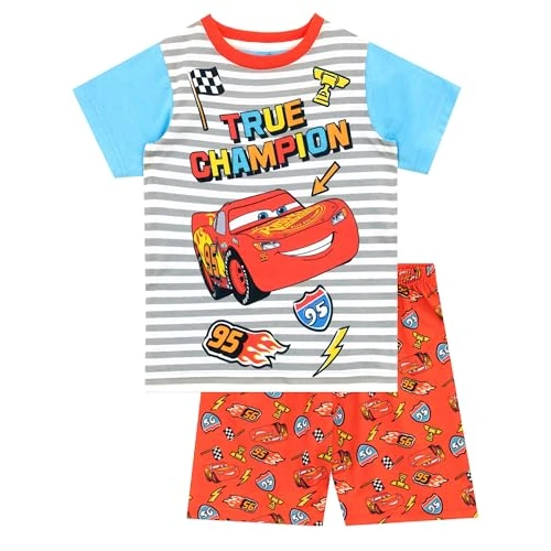 Offerta a tempo: Disney Pigiama a Maniche Corta per Ragazzi Cars Rosso 18-24 Mesi - 50% da 23.99 € a 11.99 €