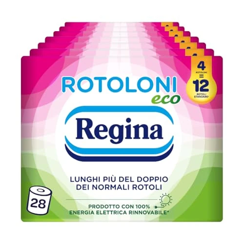 Beperkte aanbieding: Regina Eco toiletpapier, 28 maxi-rollen, 500 vellen, 2-laags, langer dan twee keer zo lang als normale rollen, verpakking van recyclebaar papier, 100% FSC-gecertificeerd papier van 34.00 EUR naar 34.00 EUR (besparing 0%)