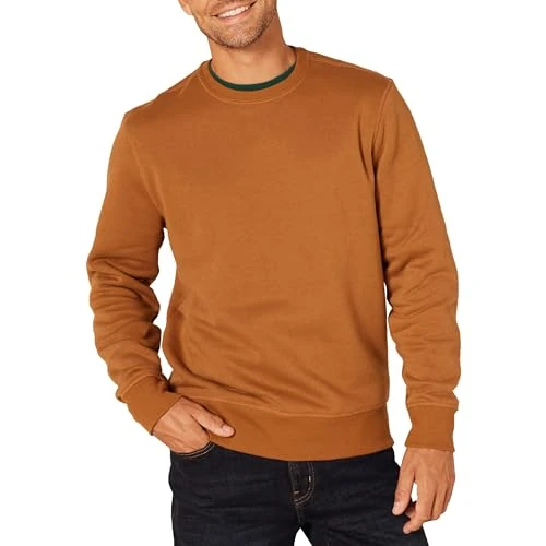Limited-time offer: Amazon Essentials Men's Fleece Crew Neck Sweatshirt (Available in Big & Tall), Nutmeg, M from 11.90 GBP to 10.11 GBP (save 15%)