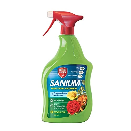 Protect Garden Sanium AL PFnPO, Insetticida Sistemico Pronto Uso. Elimina Afidi, Cocciniglia, Mosca Bianca. Rapida Azione Abbattente. Fino a 8 Settimane di Protezione 800ml