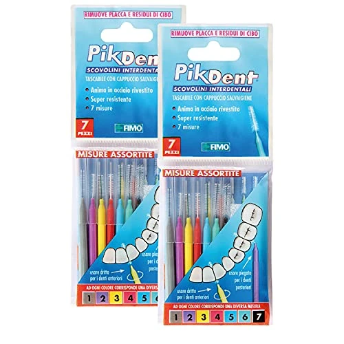 Pikdent interdentale borstels testen en vind je maat 7 verschillende borstels, 2 zakken met 7 borstels – 20 g
