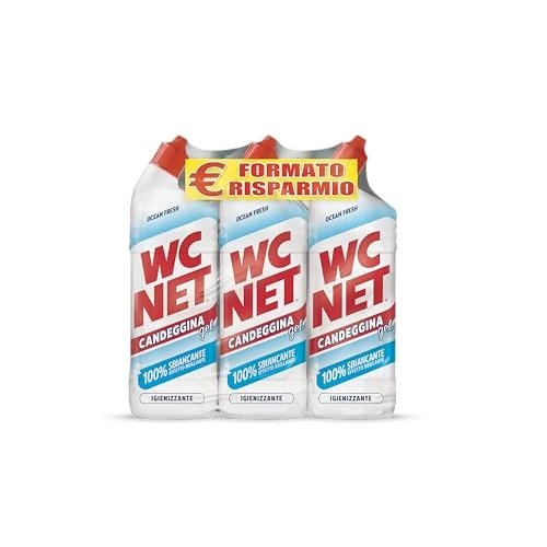 Wc Net - Extra White Bleach Gel Cleanser for Sanitary and Surfaces, Ocean Fresh Fragrance, 700 ml x 3 Packs