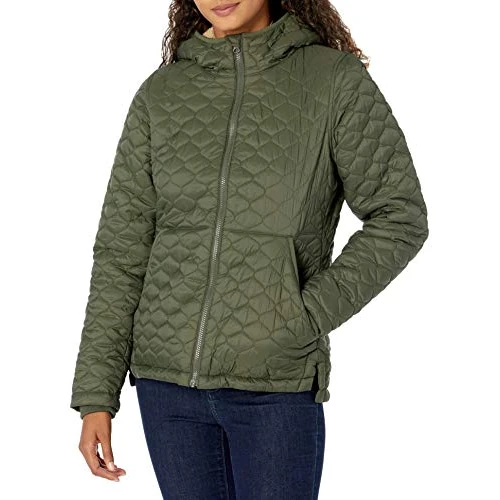 Oferta limitada: Amazon Essentials Chaqueta Acolchada Ligera y Resistente al Agua con Capucha y Forro de Sherpa para Mujer, Color Oliva, Talla M de 33.50 EUR a 28.48 EUR (ahorro 15%)