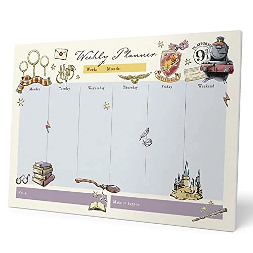 Grupo Erik A4 Weekplanner Harry Potter - Bureauplanner met 54 afscheurbare vellen - Tafelkalender