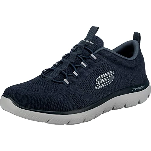 Skechers Homme Summits Louvin Espadrilles, Navy Mesh/Pu/Trim, 42 EU