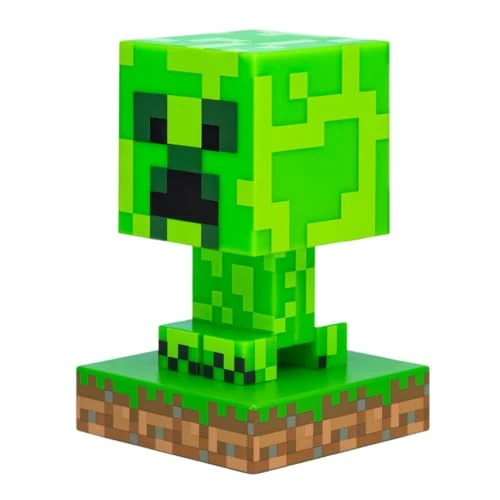 Offerta a tempo: Luce 3D Minecraft Creeper Lampada Notturna Ufficiale, Altezza 12 cm, Alimentazione a Batterie - 30% da 19.99 € a 13.93 €