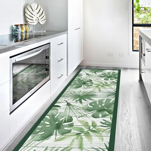 Offerta a tempo: CREARREDA Tappeto Cucina in Vinile Passatoia Cucina Tappetino da Cucina Antiscivolo — 37% da 36,99 € a 23,43 €