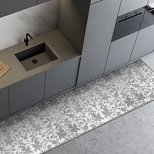 Limited-time offer: CREARREDA Non-Slip and Washable Vinyl Kitchen Rug, Multi-Purpose Runner, Wear-resistant, Stain Resistant Kitchen Runner, Suitable for Holding Under Sink and Stoves, 100% Made in Italy Print from 25.50 GBP to 25.50 GBP (save 0%)