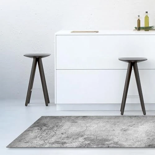 Crearreda - Alfombra de Cocina Antideslizante Grunge 50 x 120 cm, Alfombra Protectora de Suelo de Vinilo 100% Fabricada en Italia, con Tinta no tóxica, ignífuga y Resistente al Agua