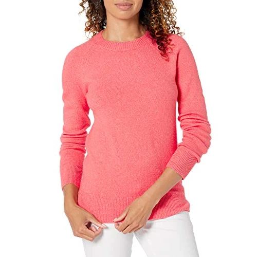 Offre limitee: Amazon Essentials Chandail à Manches Longues et col Ras-du-Cou pour Femme, Coupe Classique, Rose Corail, Taille de 20.90 EUR a 17.77 EUR (economie 15%)