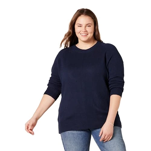 Zeitlich begrenztes Angebot: Amazon Essentials Damen Regular-Fit Langarm-Pullover Rundhalsausschnitt, Marineblau, XXL von 24.60 € auf 24.60 € (0.00% Rabatt)