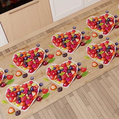 Oferta limitowana: PETTI Artigiani Italiani - Dywan kuchenny Chodnik kuchenny antypoślizgowy i zmywalny 52 x 140 cm truskawkowy rysunek 100% wyprodukowano we Włoszech z 75.41 zł na 75.41 zł (oszczędź 0.00%)