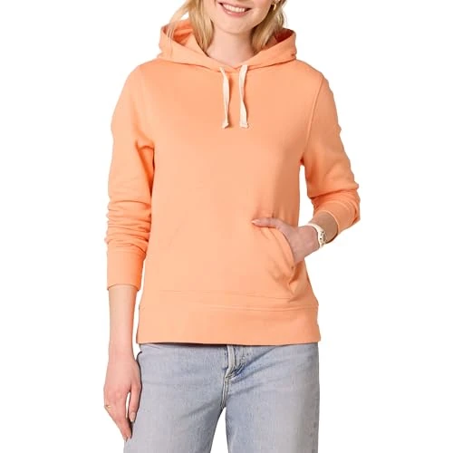 Amazon Essentials Sweat à Capuche en Polaire Coupe Standard (Disponible en Grande Taille) Femme, Orange Melon, S