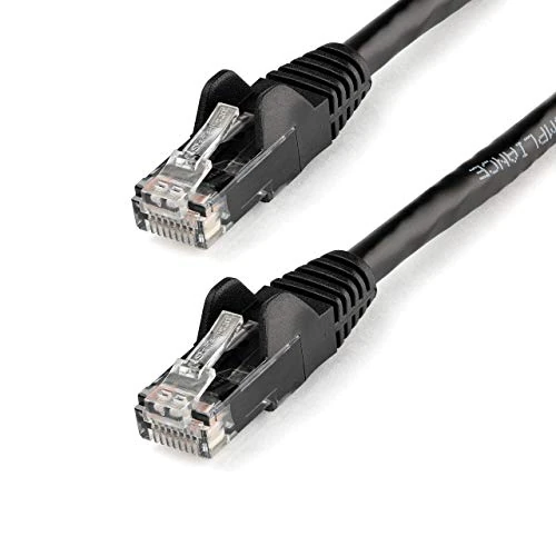 StarTech.com Cable de 1,5m Cat6 Ethernet de Red Negro - RJ45 sin Enganches - 24AWG