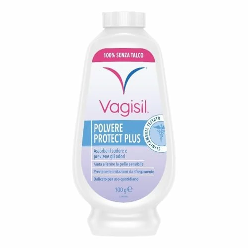 Offerta a tempo: Vagisil Polvere Intima con Amido di Mais, Assorbe il Sudore, Previene Irritazioni e Arrossamenti, Formula Delicata per Pelle Sensibile, 100 g - 18% da 10.68 € a 8.75 €