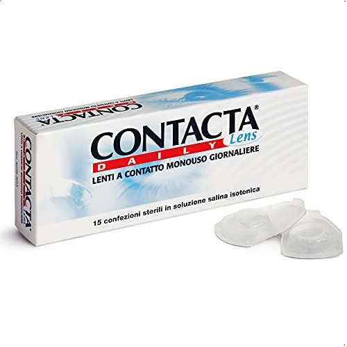 Contacta, Daily Lens 15, Lenti a Contatto Giornaliere per Miopia, Lenti a Contatto Usa e Getta Sicure e Facili da Applicare, Diottrie -4,50, Confezione da 15 Lenti Monouso