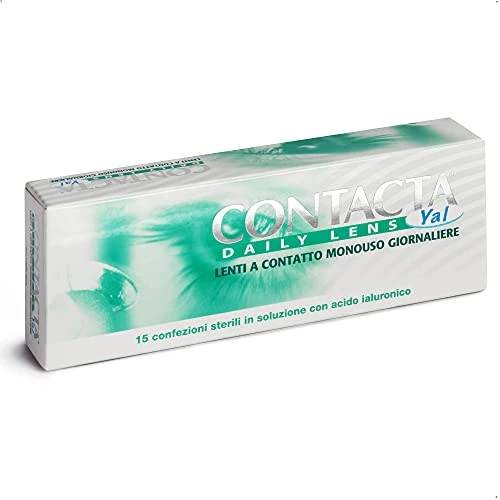 Contacta, Daily Lens Yal 15, Lenti a Contatto Giornaliere per Miopia, Lenti a Contatto con Acido Ialuronico Sicure e Facili da Applicare, Diottrie -4,50, Confezione da 15 Lenti Monouso