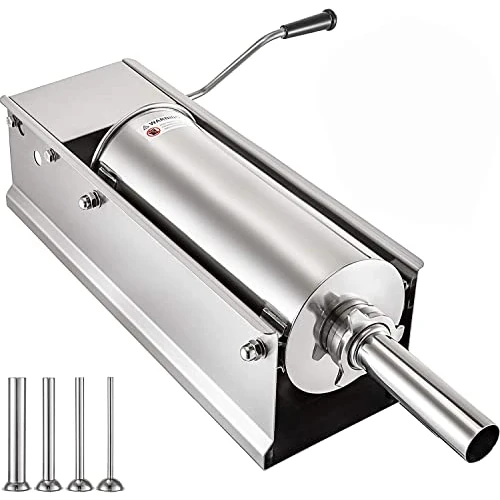 Offerta a tempo: VEVOR - Macchina per salsicce, 7 L, riempimento di salsiccia orizzontale per salsicce, per la casa e l'uso commerciale in acciaio inox - 0.00% da 139.90 € a 139.90 €