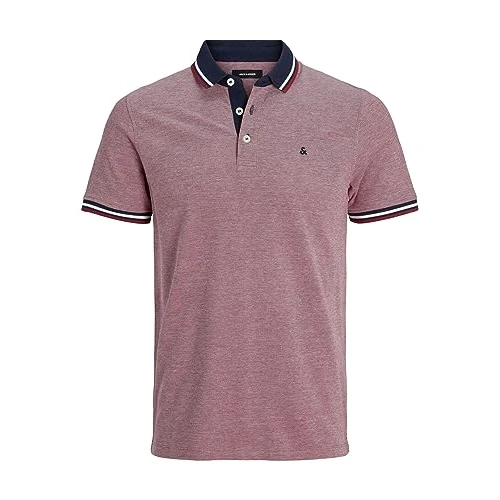 JACK&JONES Essentials Mens Rio Red Polo-Shirt