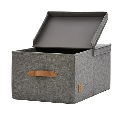 Offerta a tempo: LOVE IT STORE IT Premium Scatola Portaoggetti con Coperchio, L - Grigio - 0.00% da 22.99 € a 22.99 €