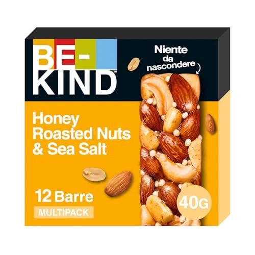 Offerta a tempo: Be-Kind Barretta Mandorle Tostate Miele Sale Marino Senza Glutine 12x40g - 25% da 26.28 € a 19.77 €