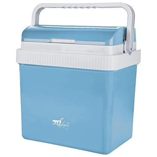 Tijdelijke aanbieding: Melchioni Family | CONSERVO24 draagbare elektrische koelbox, warm/koude schakelaar, 12/220-240 V, 21 l, lichtblauw [energieklasse A] van 83.09 € naar 83.09 € (0.00% korting)
