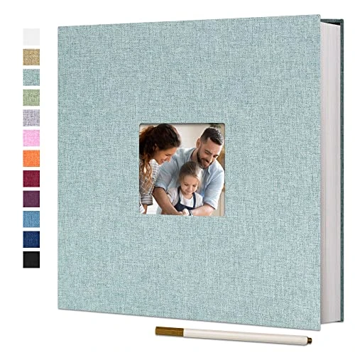 Offre limitee: Vienrose Grand Album Photo Adhésif Scrapbooking 40 Pages Lin Relié livre photo DIY Longueur 28 x Largeur 27 cm avec un Stylo Métallique Turquoise de 26.99 EUR a 25.64 EUR (economie 5%)