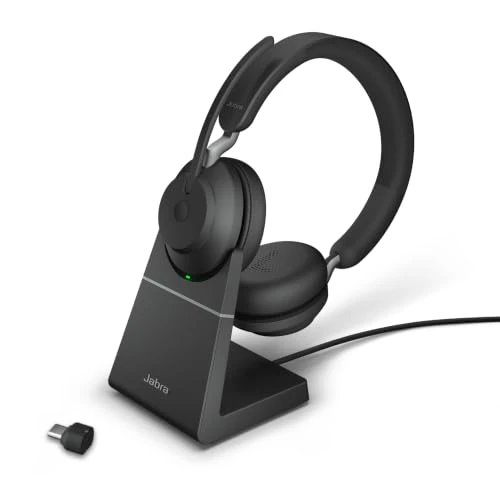 Offerta a tempo: Jabra Evolve2 65 Wireless PC Headset with Charging Stand, Tutte le piattaforme, Dongle USB-C+supporto, Nero, Stereo - 0.00% da 219.70 € a 219.70 €