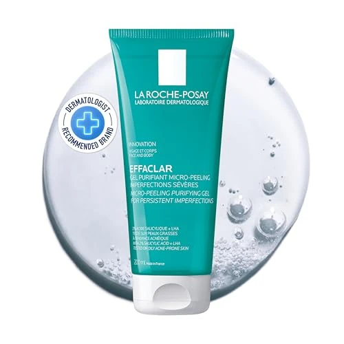 Offerta a tempo: La Roche Posay Effaclar, Gel Purificante Micro-Peeling, Per Pelli Grasse a Tendenza Acneica, Azione Detergente, Pelle Levigata, Rimuove Sebo e Impurità, Con Acido Salicilico, LHA e Zinco, 200 ml - 14% da 16.74 € a 14.32 €