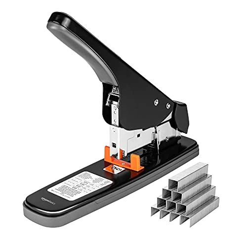 Zeitlich begrenztes Angebot: Amazon Basics Profi-Heftgerät, müheloses Heften, 130 Blatt, Schwarz von 15.74 € auf 14.75 € (6% Rabatt)