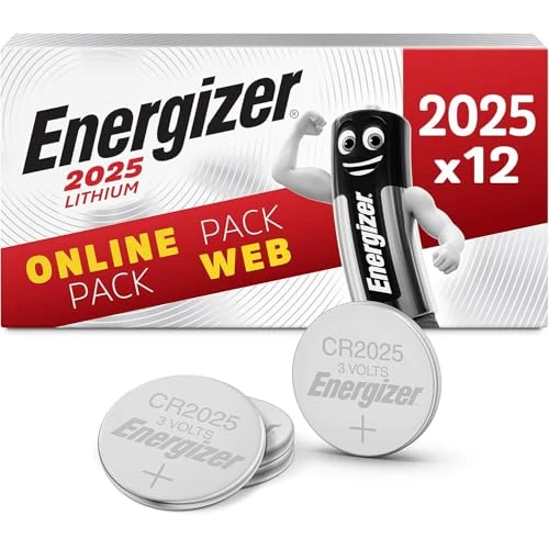 Limited-time offer: Energizer CR2025 Batteries (12 Pack) - Lithium 3V Coin Battery - Car Key Fobs, Watches, Home/Medical/Fitness Devices - 10 Year Shelf Life - Child Resistant Packaging [Amazon Exclusive] from 10.49 GBP to 10.49 GBP (save 0%)