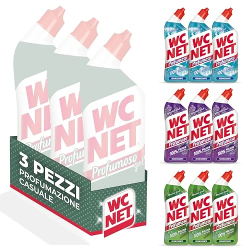 Offerta a tempo: Wc Net - Profumoso Gel, Anticalcare e Igienizzante per WC, Tripacco Mono Fragranza a Seconda della Disponibilità, 3 Flaconi da 700 ml - 15% da 5.97 € a 5.07 €