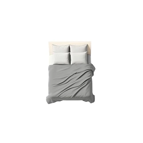 Offerta a tempo: Zer0bed, Lenzuolo Sopra Matrimoniale Tinta Unita, 100% Cotone, 260x290, Grigio, Lenzuolo Piano, 1 Pezzo (Solo Lenzuolo Sopra) - 0.00% da 55.15 € a 55.15 €