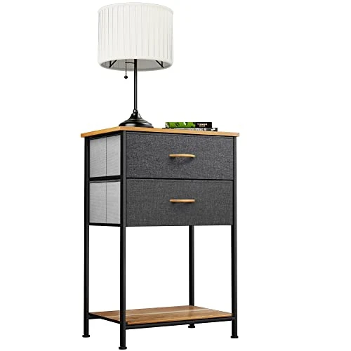 Offerta a tempo: YITAHOME Cassettiera - Comò in Tessuto con 2 Cassetti per Camera da Letto, Soggiorno, Corridoio, Armadi - Struttura in Acciaio Robusto, contenitori in Tessuto Facilmente Estraibili (Grigio Freddo) - 0% da 30.62 € a 30.62 €