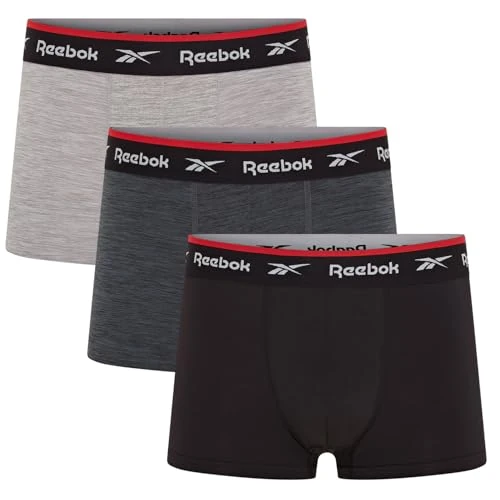 Offerta a tempo: Reebok Redgrave Boxer Sportivi Elasticizzati Traspiranti Multipack Nero | Abbigliamento Uomo Tecnico Quotidiano | Intimo da Uomo Confortevole per Allenamento Lavoro Tempo Libero - 15% da 22.02 € a 18.64 €