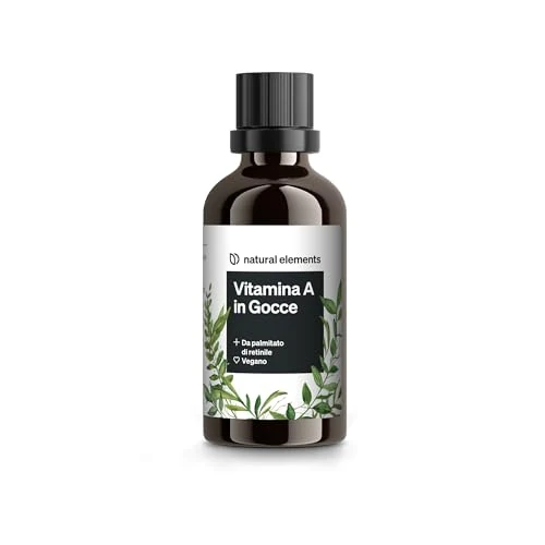 Offerta a tempo: Vitamina A in Gocce – 50 ml (1.700 gocce) – vera vitamina A (palmitato di retinile) – disciolta in olio di cocco MCT – vegana, ad alto dosaggio e elevata biodisponibilità, senza additivi inutili - 25% da 12.99 € a 9.74 €