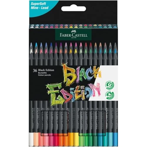 Limited offer: Faber-Castell Black Editition 36 x Colour Pencils from 21.81 EUR to 11.78 EUR (save 46%)