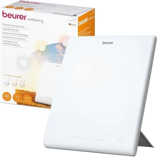 Zeitlich begrenztes Angebot: Beurer TL 45 Perfect Day Tageslichtlampe, Simulation von Tageslicht, mit 3 Farbtemperaturen für einen geregelten Tages-Nacht-Rhythmus, Human Centric Lighting, ideal für den Arbeitsplatz oder Zuhause von 113.49 € auf 84.99 € (2