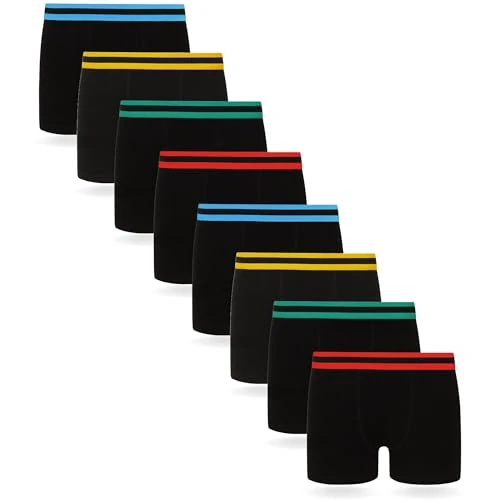 Oferta limitada: Bóxers FM London para niños con cintura elástica paquete de 8 - Calzoncillos bóxer cómodos para niños de 20.99 EUR a 20.99 EUR (ahorro 0%)