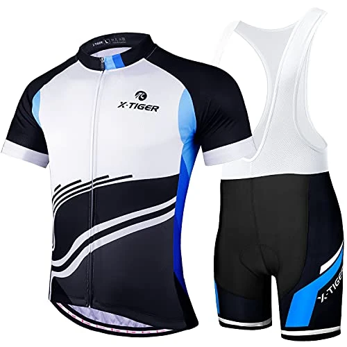 Offerta a tempo: X-TIGER Ciclismo Uomo 5D Gel Salopette Pantaloncini Corti Imbottiti Set di Abbigliamento Ciclista - 19% da 43.99 € a 35.83 €