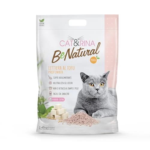 Oferta limitada: Cat&Rina BeNatural, Arena de Tofu para Gatos, Aglomerante, Vegetal. hasta 30 Días de Uso. Desechable en el Orgánico o el Inodoro Fragancia : Melocotón, Formato 5,5 L de 27.00 € a 27.00 € (ahorro 0.0%)