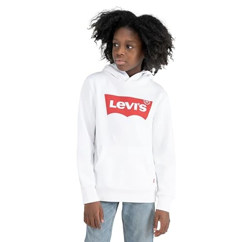 Levi's Lvb Batwing Screenprint Hoodie sweatshirt jongens, Wit, 8 jaar