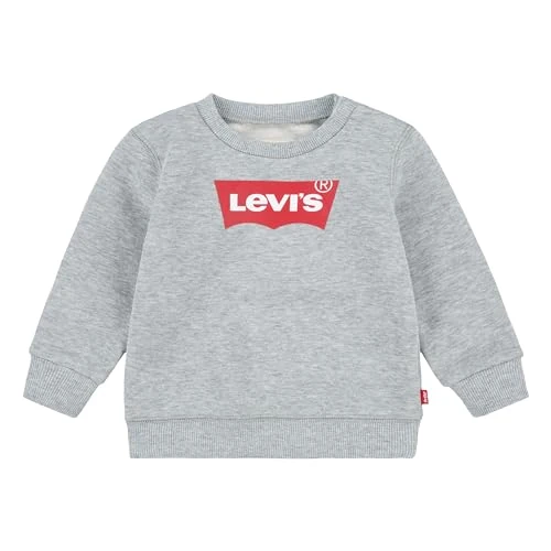 Offerta a tempo: Levi's Batwing Crewneck Sweatshirt Bimbo, Grigio (Grey Heather), 24 Mesi - 44% da 35.00 € a 19.49 €
