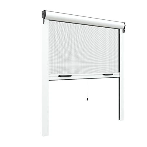 Offerta a tempo: Zanzanet Zanzariera Verticale per finestre su Misura 42 mm cassonetto Sottile Personalizzabile a Rullo con Molla Telaio con Profilo Robusto e Resistente in Alluminio Made in Italy Bianco - 0.00% da 106.40 € a 106.40 €