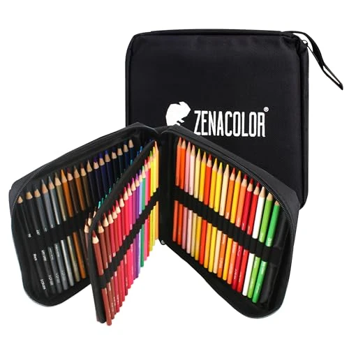 Zeitlich begrenztes Angebot: Zenacolor - 72 Buntstifte für Erwachsene und Kinder - Mit Transporttasche von 19.99 € auf 14.99 € (25% Rabatt)
